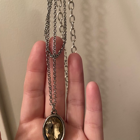 Multi strand necklace in silver tone and rhodium coating NWOT - Picture 4 of 6